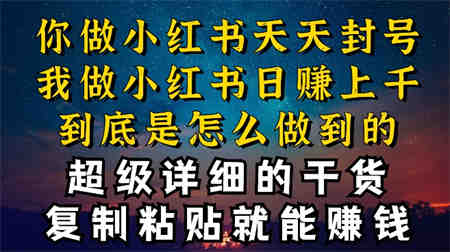 都知道小红书能引流私域变现，可为什么我能一天引流几十人变现上千，但你却频频封号违规被限流-营销武器库