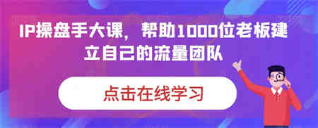 IP-操盘手大课，帮助1000位老板建立自己的流量团队（13节课）-营销武器库