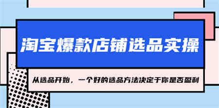 淘宝爆款店铺选品实操，2023从选品开始，一个好的选品方法决定于你是否盈利-营销武器库