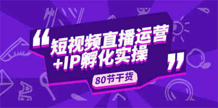 短视频直播运营+IP孵化实战：80节干货实操分享-营销武器库