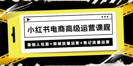 小红书电商高级运营课程：基础入驻篇+商城流量运营+笔记流量运营-营销武器库