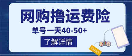 网购撸运费险项目，单号一天40-50+，实实在在能够赚到钱的项目【详细教程】￼-营销武器库