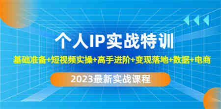 2023个人IP实战特训：基础准备+短视频实操+高手进阶+变现落地+数据+电商-营销武器库