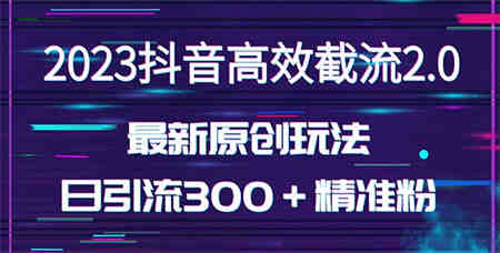 日引300＋创业粉，独家抖音高效截流2.0玩法（价值1280）-营销武器库