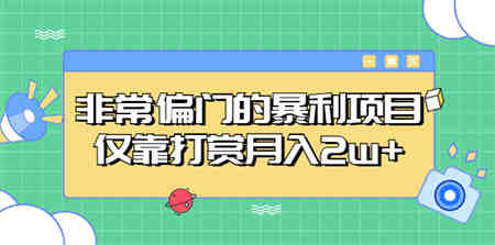 非常偏门的暴利项目，仅靠打赏月入2w+-营销武器库