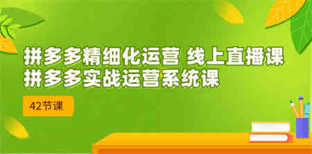 2023年8月新课-拼多多精细化运营 线上直播课：拼多多实战运营系统课-42节-营销武器库