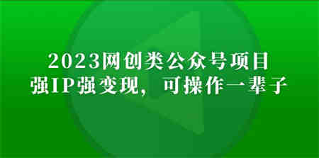 2023网创类公众号月入过万项目，强IP强变现，可操作一辈子-营销武器库