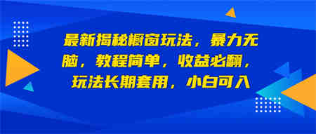 最新揭秘橱窗玩法，暴力无脑，收益必翻，玩法长期套用，小白可入-营销武器库