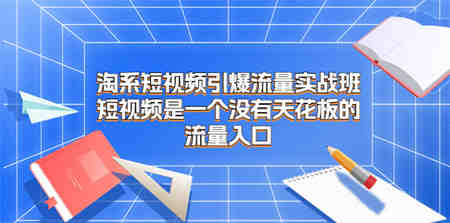 淘系短视频引爆流量实战班，短视频是一个没有天花板的流量入口-营销武器库