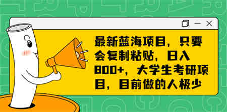 最新蓝海项目，只要会复制粘贴，日入800+，大学生考研项目，目前做的人极少-营销武器库