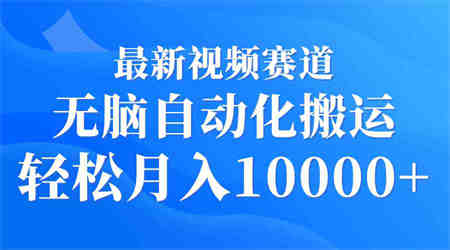 （9446期）最新视频赛道 无脑自动化搬运 轻松月入10000+-营销武器库