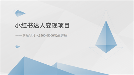 （10720期）小红书达人变现项目：单账号月入1500-3000实战讲解-营销武器库