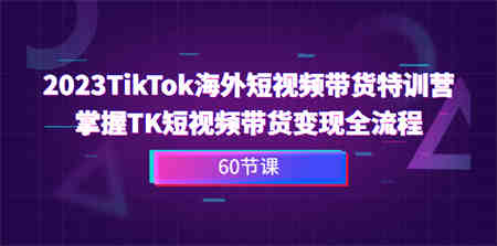 2023-TikTok海外短视频带货特训营，掌握TK短视频带货变现全流程（60节课）-营销武器库