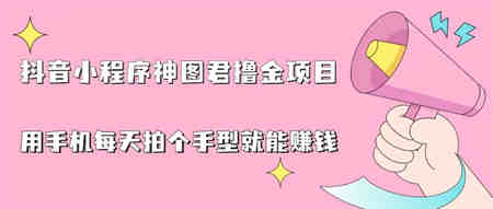 抖音小程序神图君撸金项目，用手机每天拍个手型挂载一下小程序就能赚钱-营销武器库