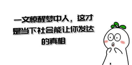 某公众号付费文章《一文 惊醒梦中人，这才是当下社会能让你发达的真相》-营销武器库