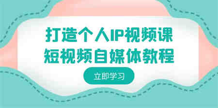 打造个人IP视频课-短视频自媒体教程，个人IP如何定位，如何变现-营销武器库