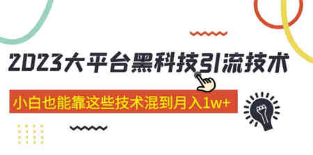 价值4899的2023大平台黑科技引流技术 小白也能靠这些技术混到月入1w+29节课-营销武器库