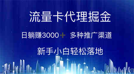 流量卡代理掘金 日躺赚3000+ 多种推广渠道 新手小白轻松落地-营销武器库