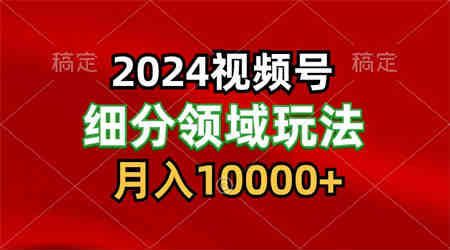 2024视频号分成计划细分领域玩法，每天5分钟，月入1W+-营销武器库