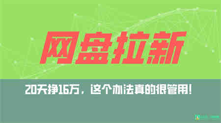 网盘拉新+私域全自动玩法，0粉起号，小白可做，当天见收益，已测单日破5000-营销武器库