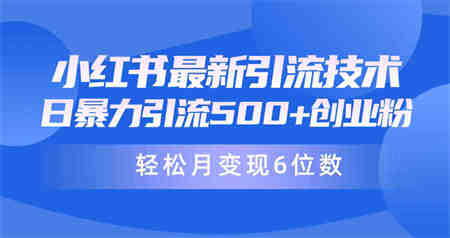 （9871期）日引500+月变现六位数24年最新小红书暴力引流兼职粉教程-营销武器库