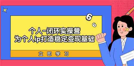 个人闭环实操营：个人ip打造稳定变现基础，带你落地个人的商业变现课-营销武器库