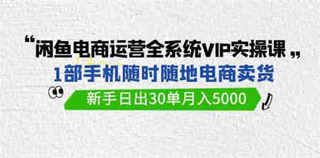 （9547期）闲鱼电商运营全系统VIP实战课，1部手机随时随地卖货，新手日出30单月入5000-营销武器库