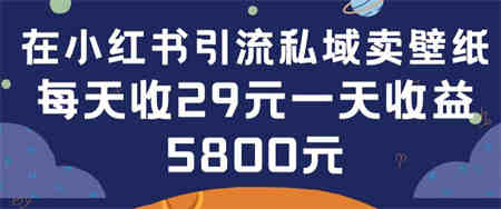 在小红书引流私域卖壁纸每张29元单日最高卖出200张(0-1搭建教程)-营销武器库