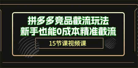 拼多多竞品截流玩法，新手也能0成本精准截流（15节课）-营销武器库