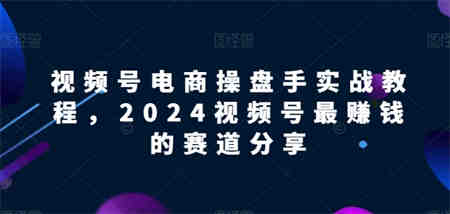 视频号电商实战教程，2024视频号最赚钱的赛道分享-营销武器库