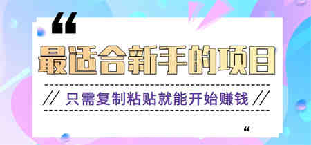 2024最适合新手操作的项目，新手小白只需复制粘贴就能开始赚钱【视频教程+软件】-营销武器库