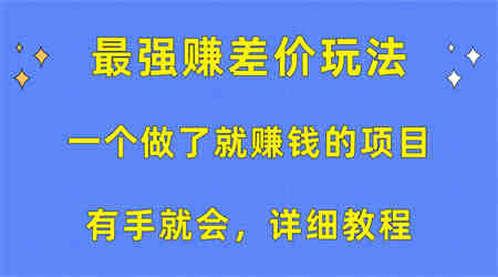 （10718期）一个做了就赚钱的项目，最强赚差价玩法，有手就会，详细教程-营销武器库