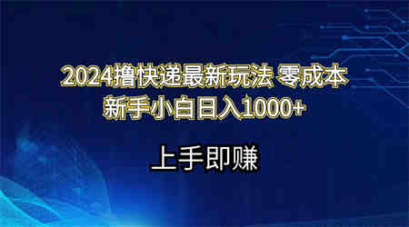 2024撸快递最新玩法零成本新手小白日入1000+-营销武器库