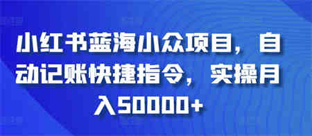 小红书蓝海小众项目，自动记账快捷指令，实操月入50000+-营销武器库