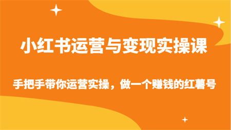 小红书运营与变现实操课-手把手带你运营实操，做一个赚钱的红薯号-营销武器库