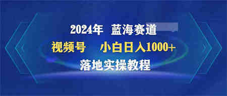 （9515期）2024年蓝海赛道 视频号  小白日入1000+ 落地实操教程-营销武器库