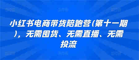 小红书电商带货陪跑营(第十一期)，无需囤货、无需直播、无需投流-营销武器库