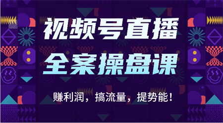 视频号直播全案操盘课：赚利润，搞流量，提势能！（16节课）-营销武器库