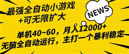 （10046期）2024最新全网独家小游戏全自动，单机40~60,稳定躺赚，小白都能月入过万-营销武器库