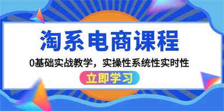 淘系电商课程，0基础实战教学，实操性系统性实时性（15节课）-营销武器库