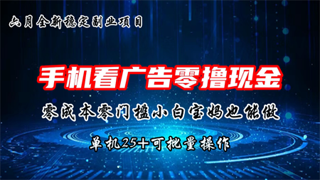 六月新项目，单机撸现金，单机20+，零成本零门槛，可批量操作-营销武器库