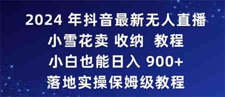 2024年抖音最新无人直播小雪花卖收纳教程，小白也能日入900+落地实操保姆级教程-营销武器库