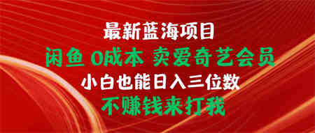 （10117期）最新蓝海项目 闲鱼0成本 卖爱奇艺会员 小白也能入三位数 不赚钱来打我-营销武器库