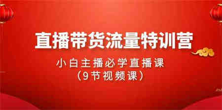 （9592期）2024直播带货流量特训营，小白主播必学直播课（9节视频课）-营销武器库