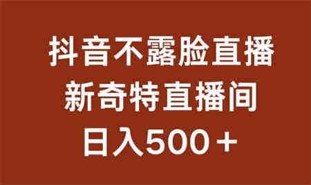 不露脸挂机直播，新奇特直播间，日入500+-营销武器库