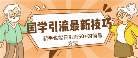 国学引流最新技巧，新手也能日引流50+的简易方法-营销武器库