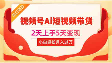 （10807期）2天上手5天变现视频号Ai短视频带货0粉丝0基础小白轻松月入过万-营销武器库