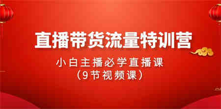 2024直播带货流量特训营，小白主播必学直播课（9节视频课）-营销武器库