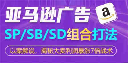 亚马逊SP/SB/SD广告组合打法，揭秘大卖利润暴涨7倍战术-营销武器库