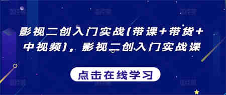 影视二创入门实战(带课+带货+中视频)，影视二创入门实战课-营销武器库